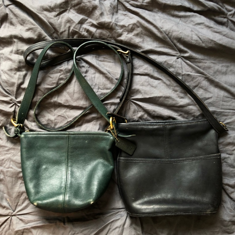 Two vintage Coach purses